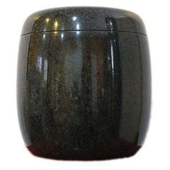 Black Marble stone ash urn